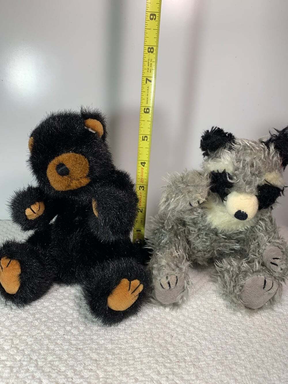 TY bear and raccoon